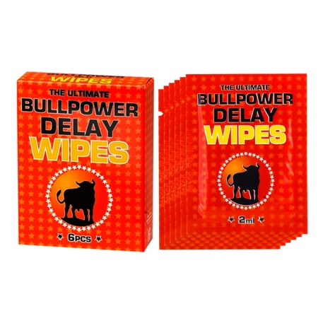 Gel Retardant sexuels - Bull Power Delay Wipes - 6x