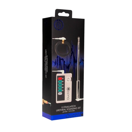 Electro-stimulating and vibrating urethral probe with cockring - Ouch!