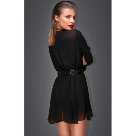 Mini Dress F150 Chiffon - Noir Handmade