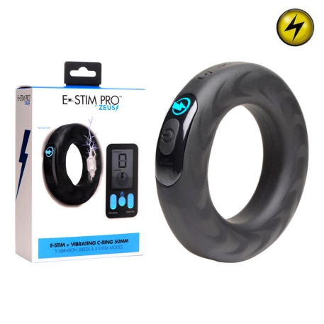 Vibrating and electrostimulating penis ring 45 mm - Zeus