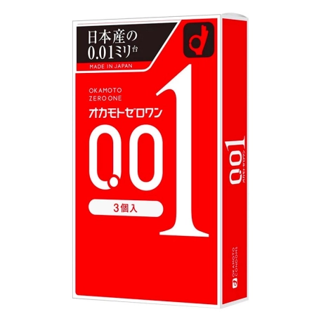 Préservatif Ultra Fin Okamoto 0.01 - 3 préservatifs