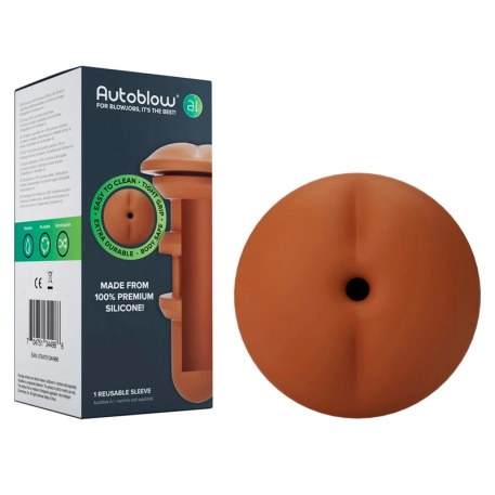 Autoblow A.I. replacement Silicone sleeve Anus (Braun)