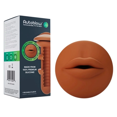 Autoblow A.I. replacement Silicone sleeve Mouth (Braun)