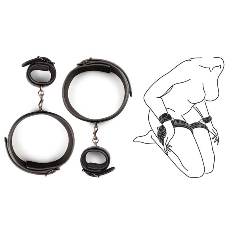 Kit d'attache BDSM poignet et cuisses - EasyToys