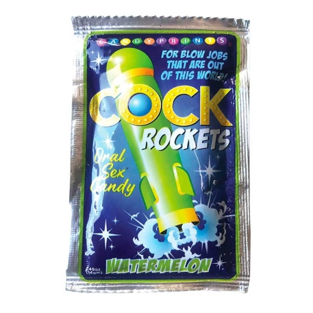 Bonbons pétillants pour sexe oral (Pastèque) - Candy Prints Cock Rockets