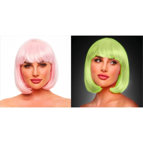 Fantasy Perücken (Pink & phosphoreszierend) - Cici