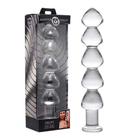 Chapelet anal en verre Drops - Master Series