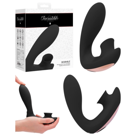Clitoral & G Spot Vibrator  Irresistible Desirable (Black) - Shots Toys