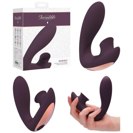 Klitoris & G Pink Stimulator  Irresistible Desirable (Violet) - Shots Toys