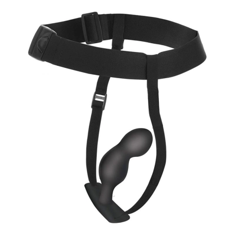 Vibrating anal plug with P-Spot harness - Master Series