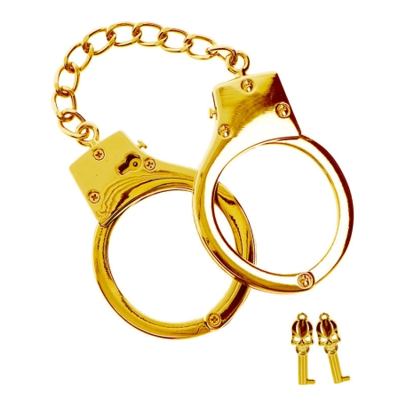Paire de menottes métalliques (Doré) - Taboom