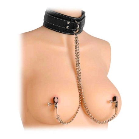 Halsband mit Brustklammern Coveted - Master Series