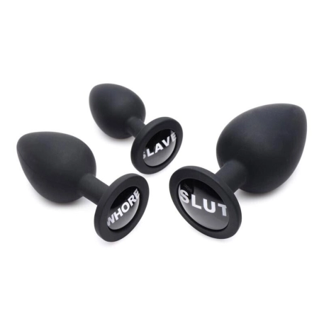 Plug Anal Set Dirty Words (3 pièces) - Master Serie