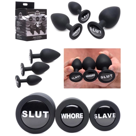 Plug Anal Set Dirty Words (3 pièces) - Master Serie