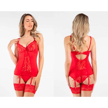 Ensemble de lingerie sexy Marzia (rouge) - Besired