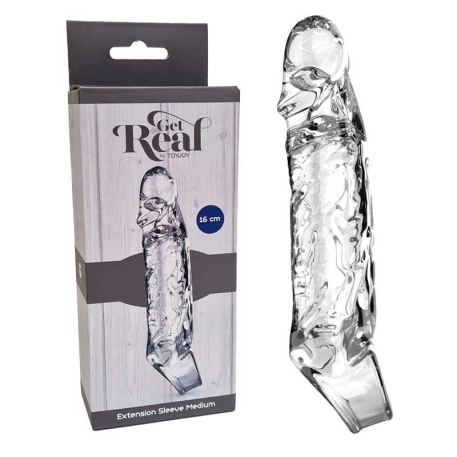 Sheath to enlarge the penis Get Real Medium (Clear) - ToyJoy