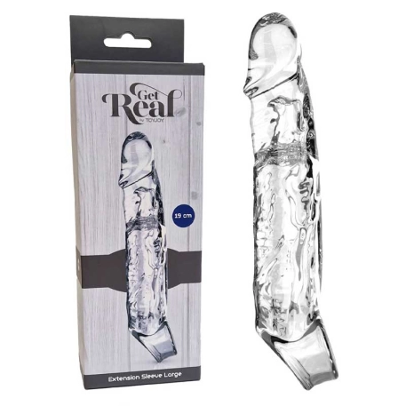 Sheath to enlarge the penis Get Real Large (Clear) - ToyJoy