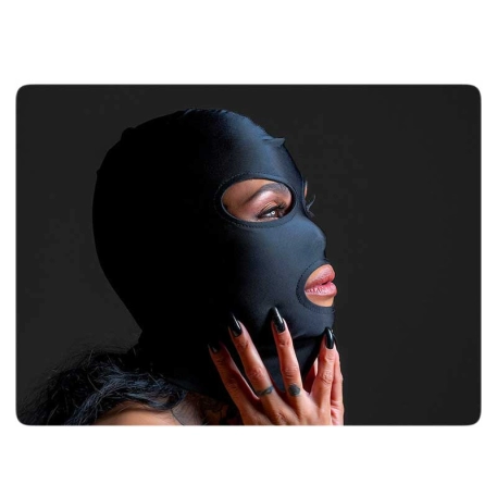 BDSM spandex hood (with open eyes and mouth) - Taboom Luxury Bondage
