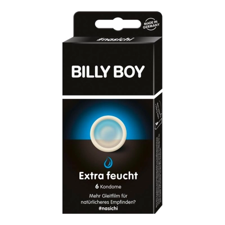 Préservatifs Billy Boy Extra Feucht - Extra lubrifiés (6 préservatifs)