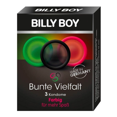 Préservatifs Billy Boy Coloré (3 Préservatifs)