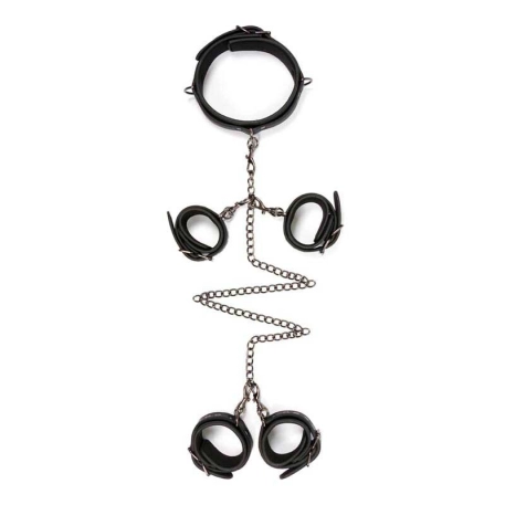 BDSM-Set (Halsband, Handschellen und Fußfesseln) - EasyToys