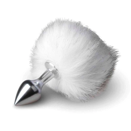 Mini Buttplug Bunny Tail (White) - EasyToys
