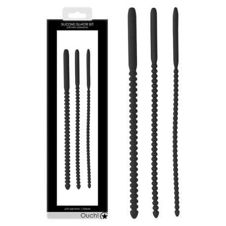 Set di plug uretrali in silicone (3 pezzi) - Ouch!