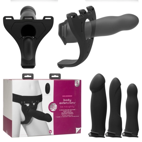 Body Extensions vibrating & remote-controlled strap-on dildo - Doc Johnson