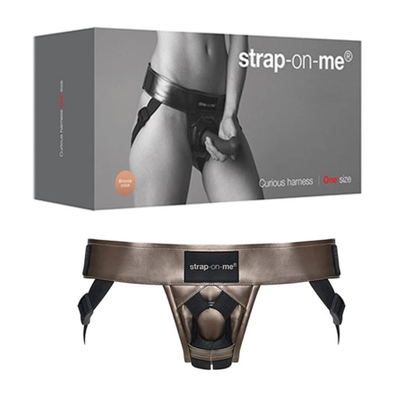Curious strap-on-me open harness
