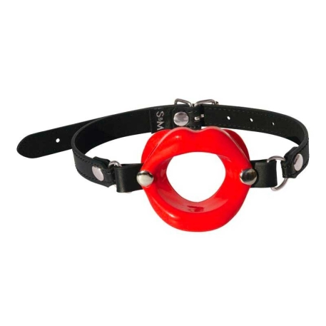 Ball Gag with Silicone Lips (Red) - S&M