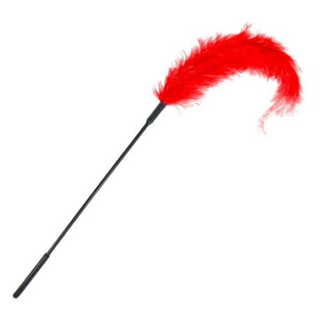 Plume d’autruche à chatouiller BDSM Body Tickler (Rouge) – Sportsheets