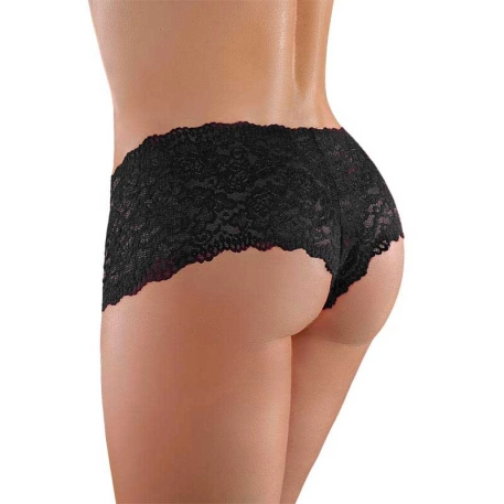 Sexy open panty Candy Apple (Black) - Allure
