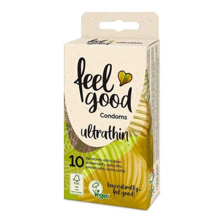 Vegan Ultra Thin Condoms (10 Condoms) - Feelgood