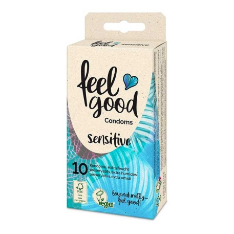 Vegan extra lubricated Condoms (10 Condoms) - Feelgood