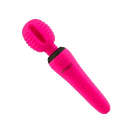 Zauberstab Vibrator Palm Power Groove (Pink) - Power Bullet