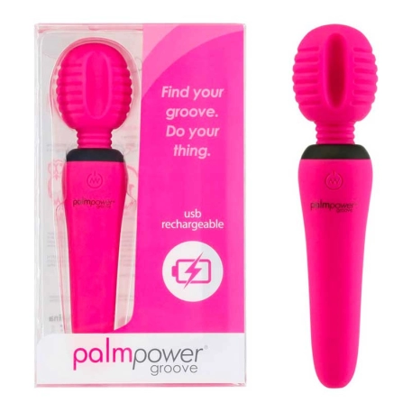 Zauberstab Vibrator Palm Power Groove (Pink) - Power Bullet