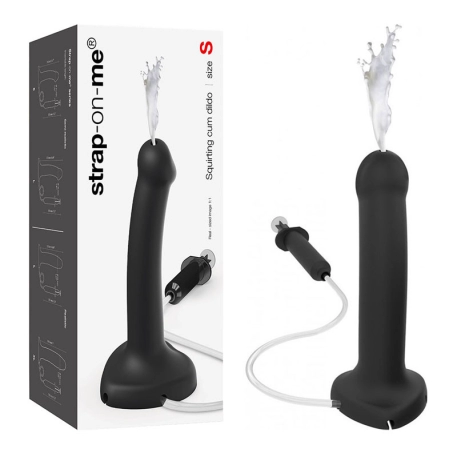 Realistic ejaculating dildo 14.5cm (Black) - Strap-On-Me