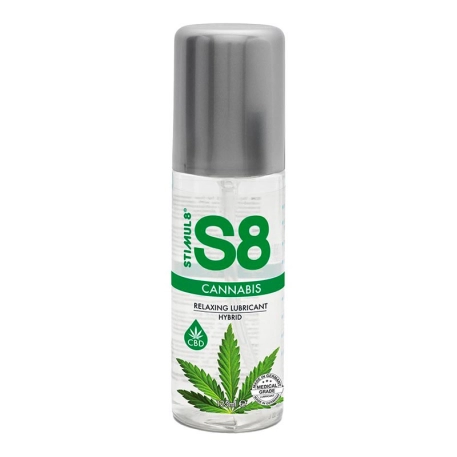 Lubrifiant Hybride (à base d'eau & silicone) - Stimul8 S8 Cannabis -125 ml