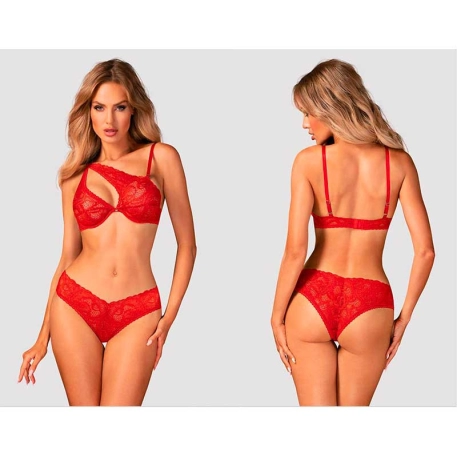 Ensemble de lingerie sexy Atenica (rouge) - Obsessive