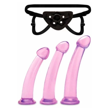 Cintura con dildo per principianti Set di allenamento al pegging (3 pezzi) - Lux Fetish