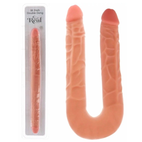 Double Dildo Get Real Double Dong 40 cm (Beige) - ToyJoy