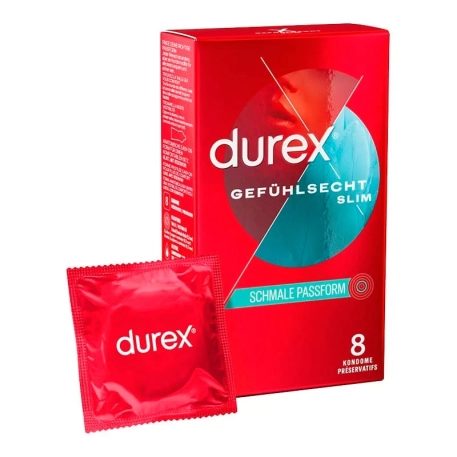 Durex Feeling Slim - Préservatif fin (8 Préservatifs)