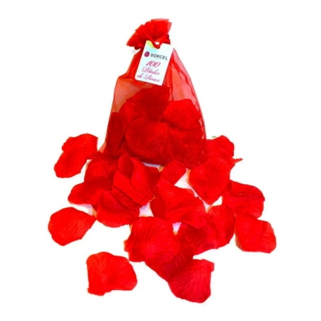 Sacchetto di 100 petali di rosa (rosso) - Dorcel Organza