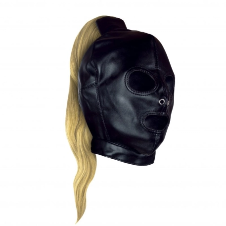 Hood with three openings - Blonde Ponytail Mask Ouch!