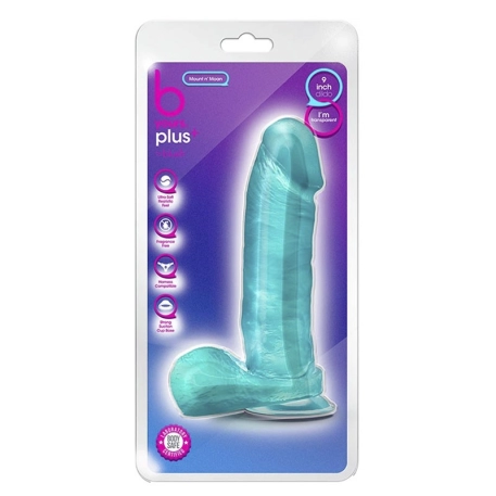 Dildo mit Saugnapf 18 cm (Blau) - Blush B Yours Plus Mount n' Moan