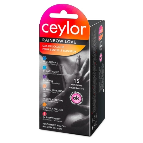 Ceylor Rainbow Love - (15 Condoms)