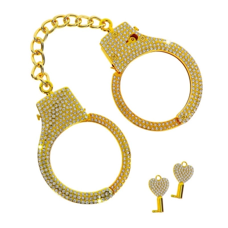 Metal handcuffs (Gold) - Taboom Diamond Wrist Cuff