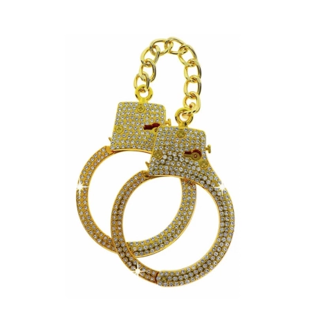 Metal handcuffs (Gold) - Taboom Diamond Wrist Cuff