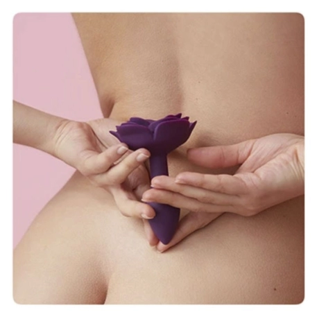 Plug anale in silicone Open Roses (viola) - Love to Love