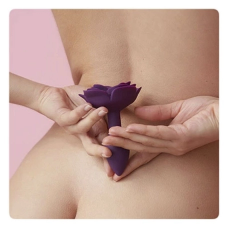 Plug anal en silicone Open Roses (Violet) - Love to Love